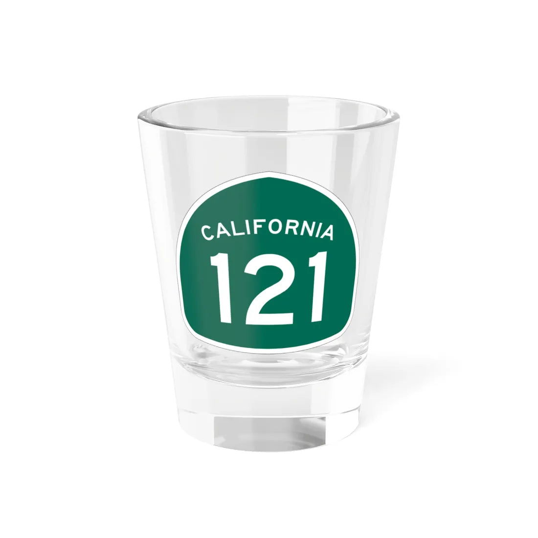 California 121 (California) (Road Sign) Shot Glass 1.5oz 1.5oz - Go Mug Yourself