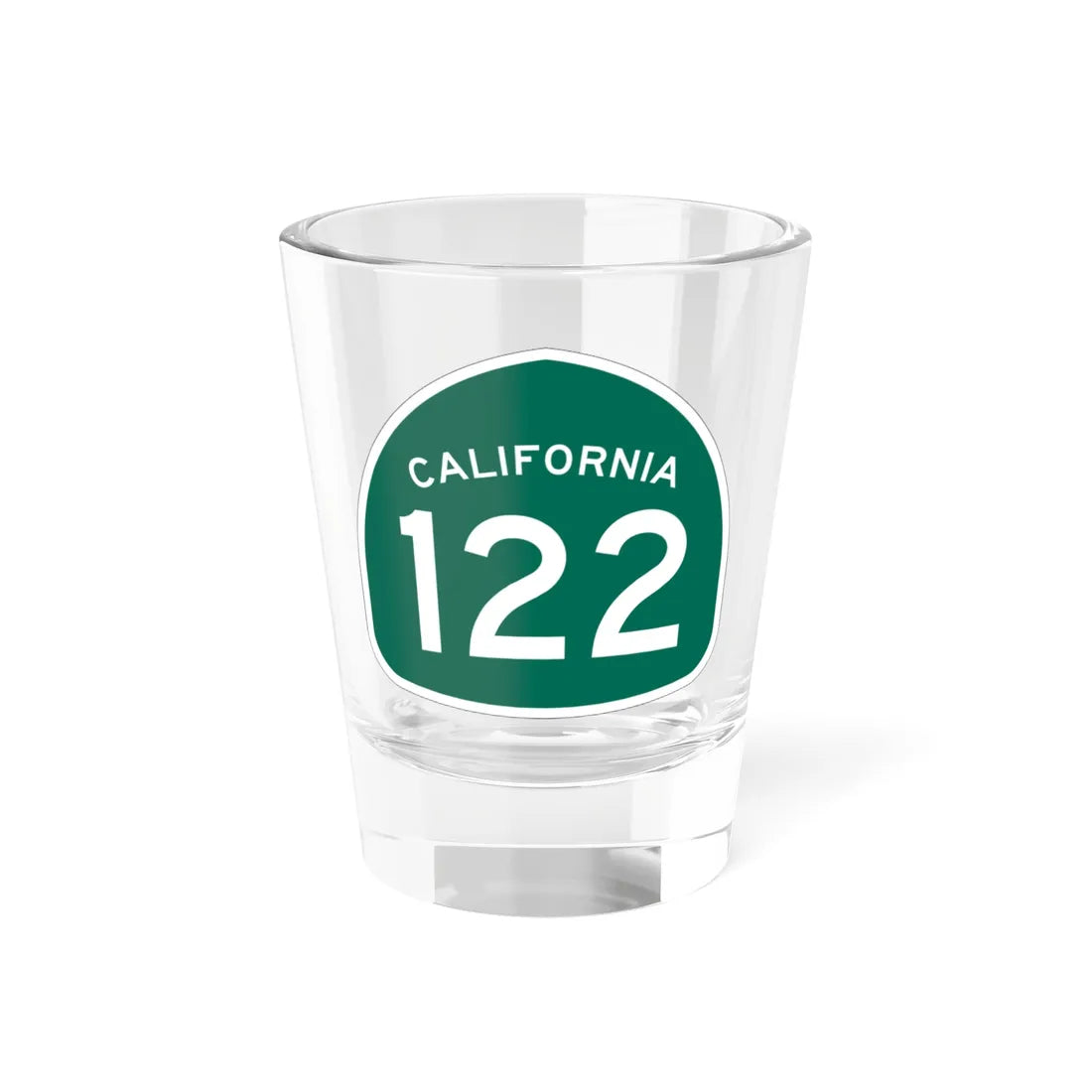 California 122 (California) (Road Sign) Shot Glass 1.5oz 1.5oz - Go Mug Yourself