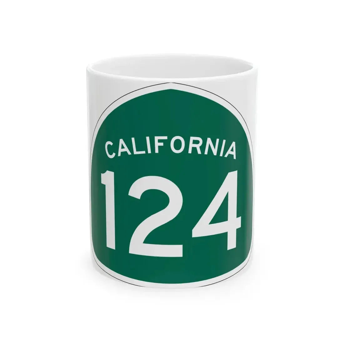 California 124 (California) (Road Sign) White Coffee Mug 11oz - Go Mug Yourself