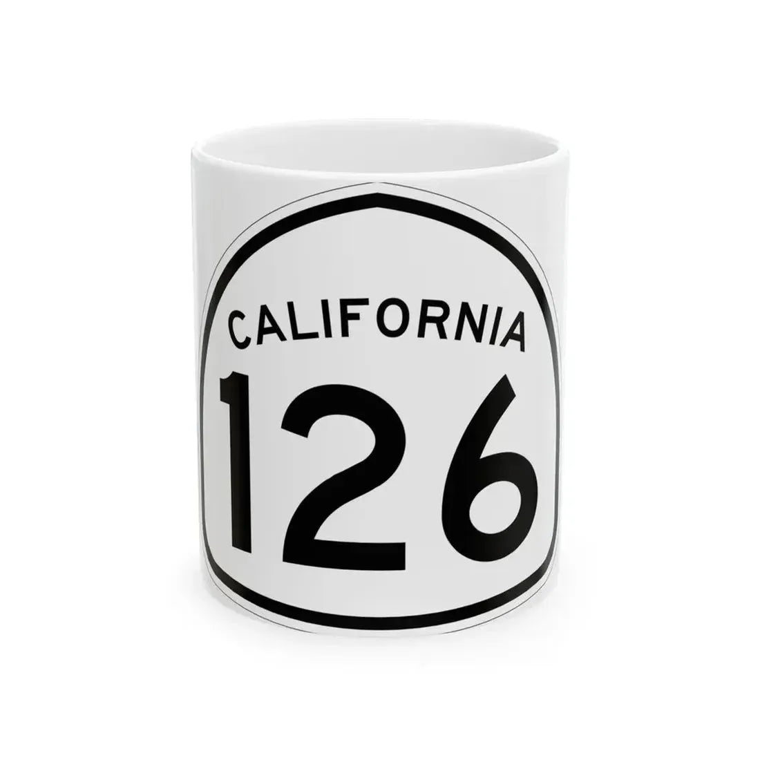 California 126 1957 (California) (Road Sign) White Coffee Mug 11oz - Go Mug Yourself