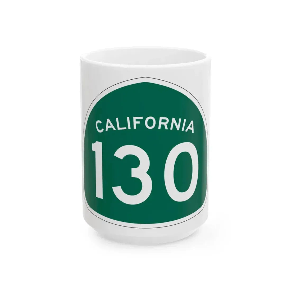California 130 (California) (Road Sign) White Coffee Mug 15oz - Go Mug Yourself