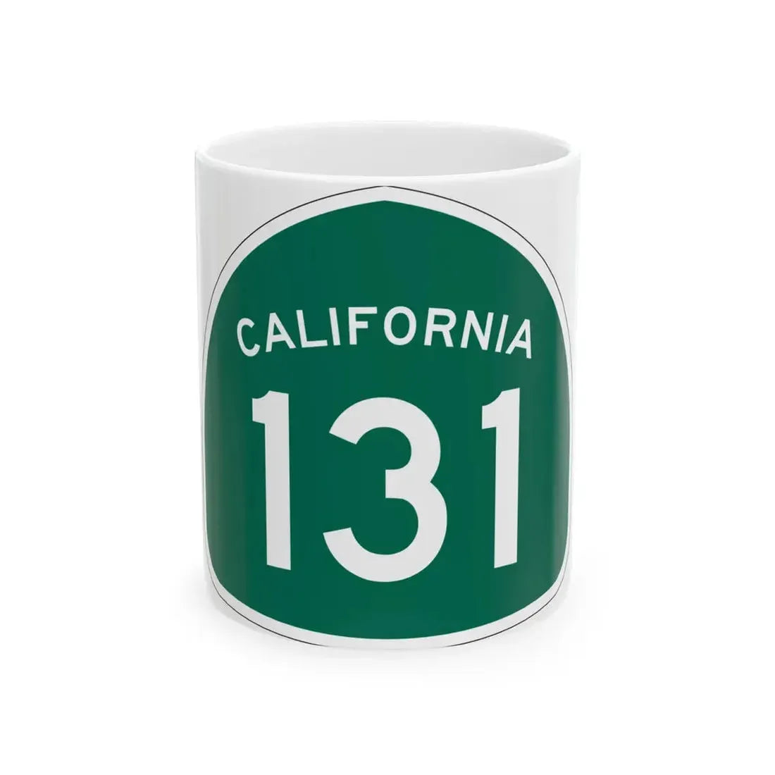 California 131 (California) (Road Sign) White Coffee Mug 11oz - Go Mug Yourself