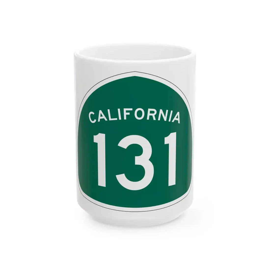 California 131 (California) (Road Sign) White Coffee Mug 15oz - Go Mug Yourself