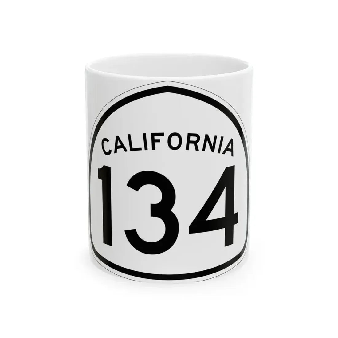 California 134 1957 (California) (Road Sign) White Coffee Mug 11oz - Go Mug Yourself