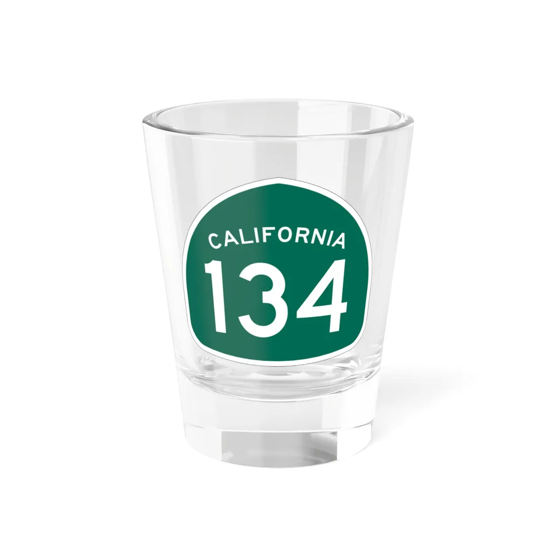California 134 (California) (Road Sign) Shot Glass 1.5oz 1.5oz - Go Mug Yourself