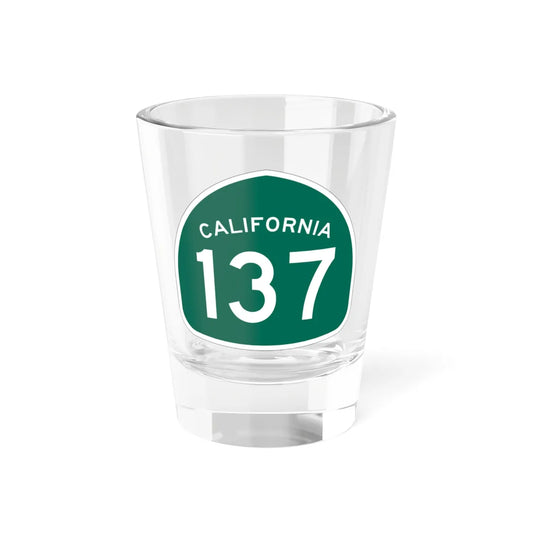 California 137 (California) (Road Sign) Shot Glass 1.5oz 1.5oz - Go Mug Yourself