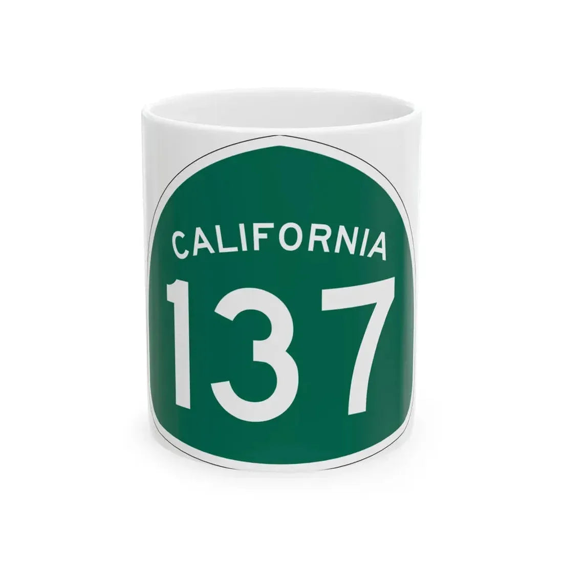 California 137 (California) (Road Sign) White Coffee Mug 11oz - Go Mug Yourself