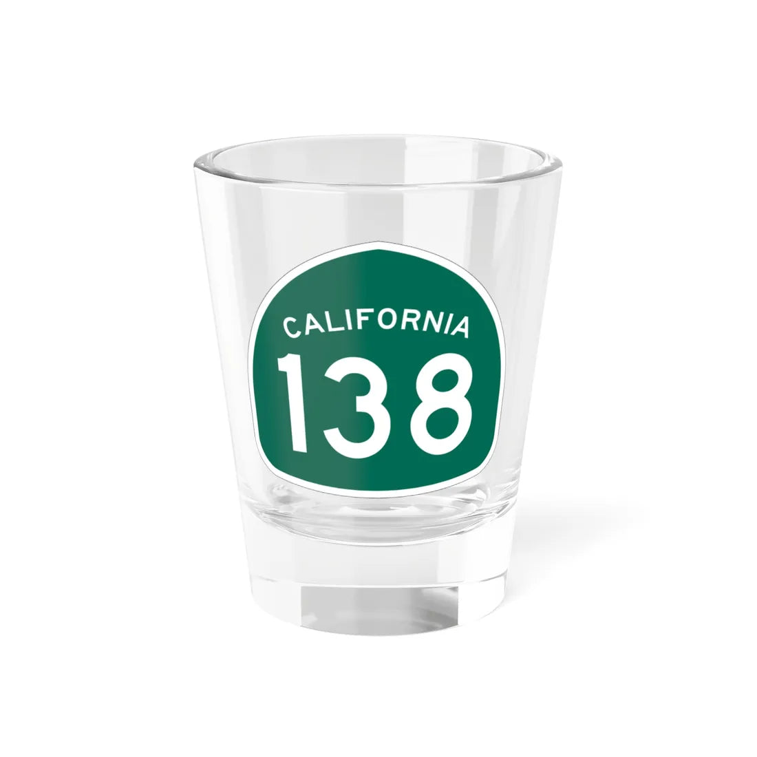 California 138 (California) (Road Sign) Shot Glass 1.5oz 1.5oz - Go Mug Yourself