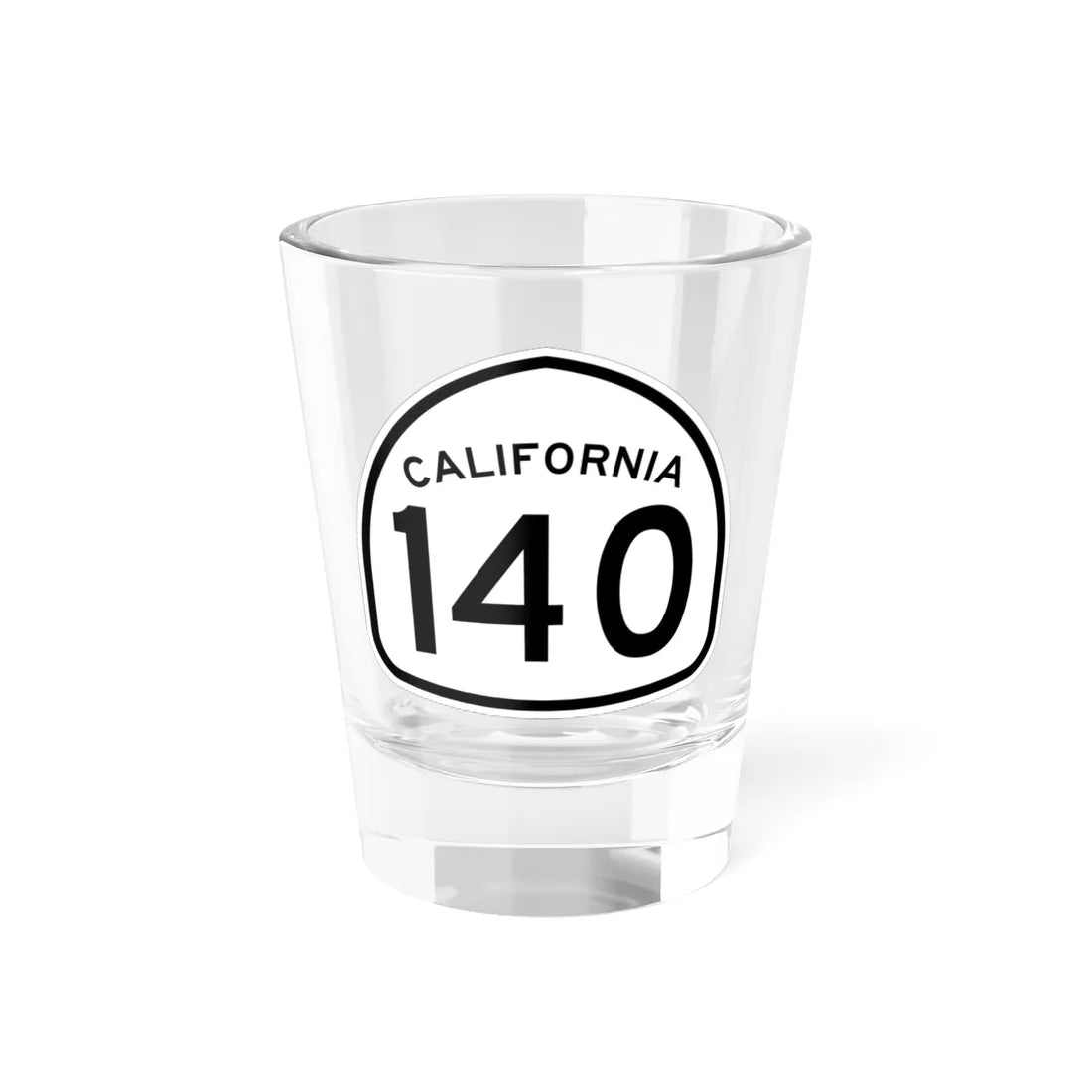 California 140 1957 (California) (Road Sign) Shot Glass 1.5oz 1.5oz - Go Mug Yourself