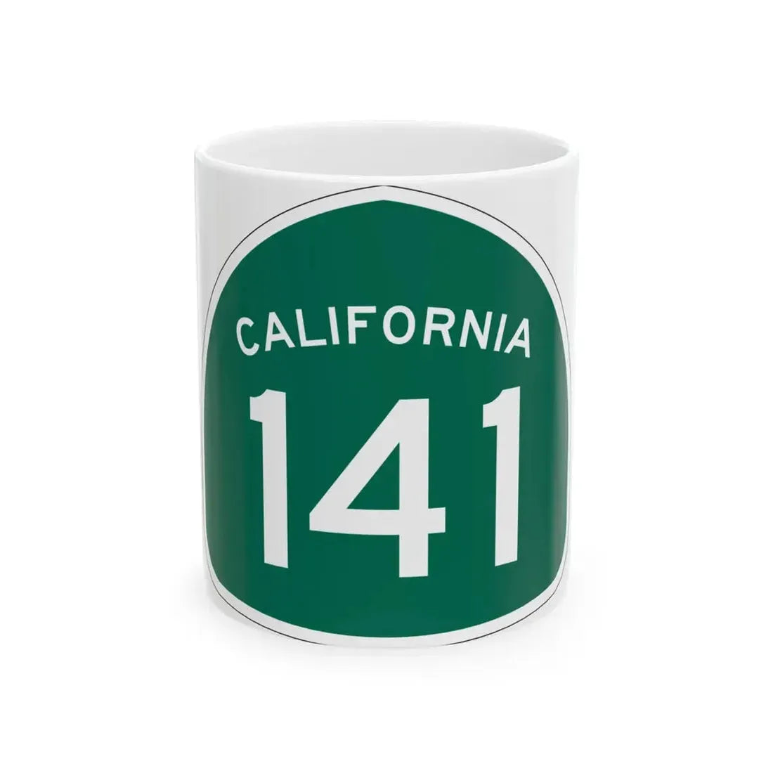 California 141 (California) (Road Sign) White Coffee Mug 11oz - Go Mug Yourself