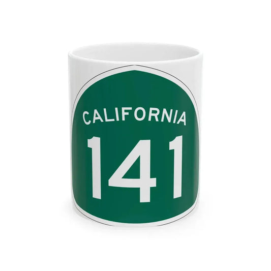 California 141 (California) (Road Sign) White Coffee Mug 11oz - Go Mug Yourself