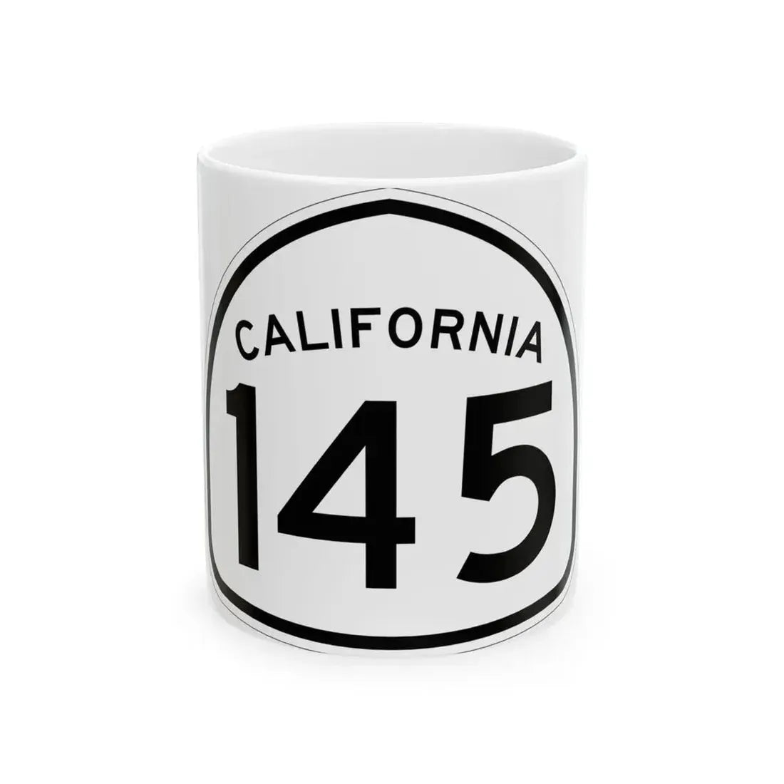 California 145 1957 (California) (Road Sign) White Coffee Mug 11oz - Go Mug Yourself