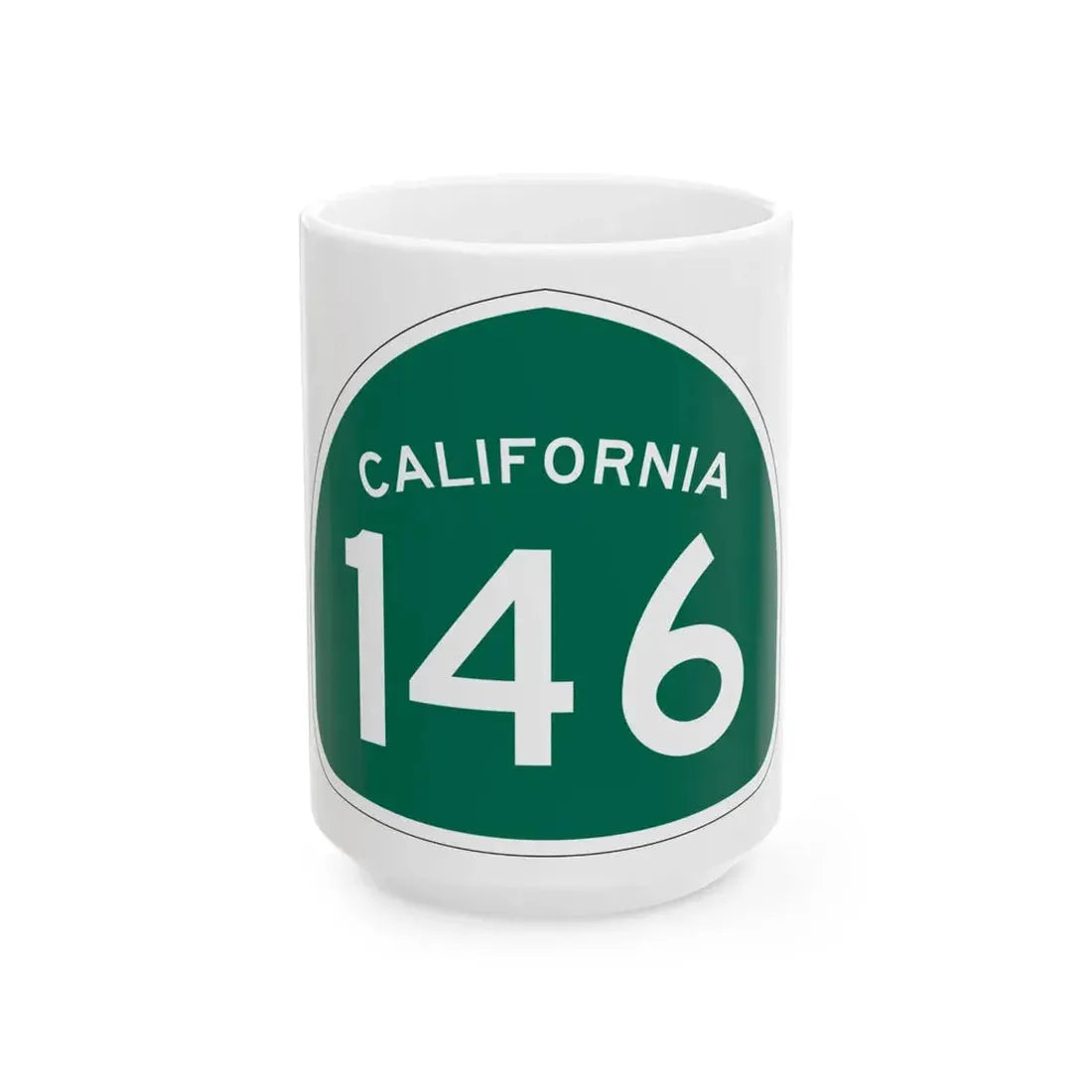 California 146 (California) (Road Sign) White Coffee Mug 15oz - Go Mug Yourself