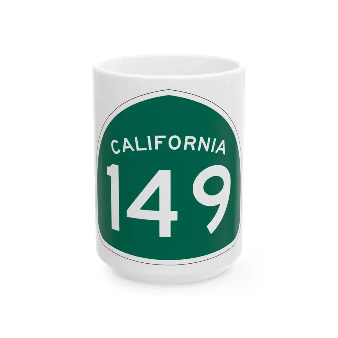 California 149 (California) (Road Sign) White Coffee Mug 15oz - Go Mug Yourself