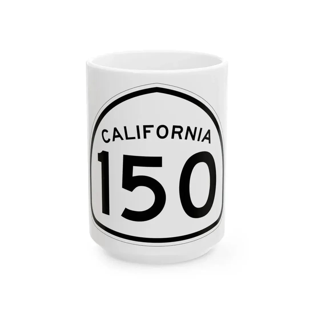 California 150 1957 (California) (Road Sign) White Coffee Mug 15oz - Go Mug Yourself