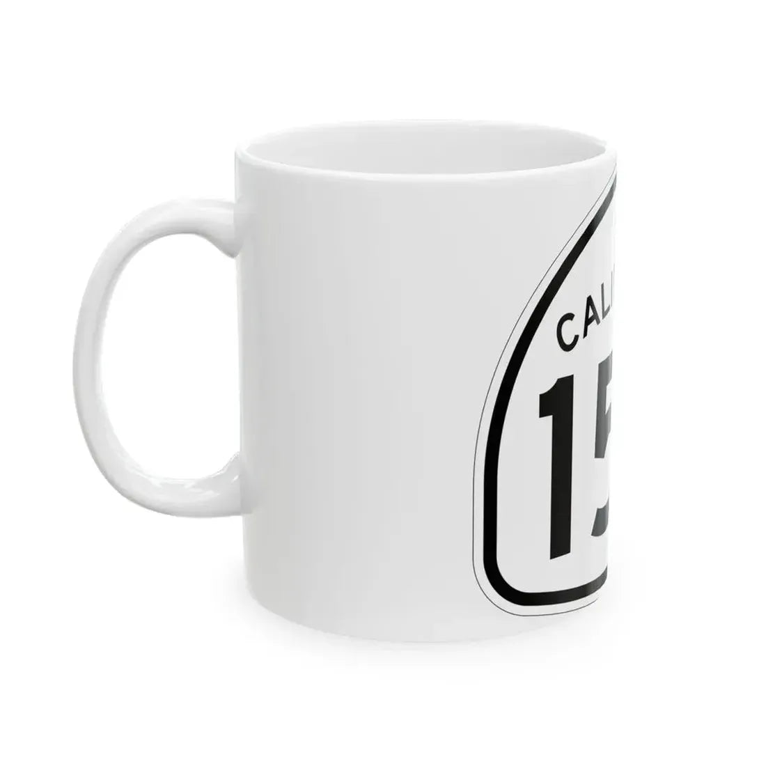 California 150 1957 (California) (Road Sign) White Coffee Mug - Go Mug Yourself