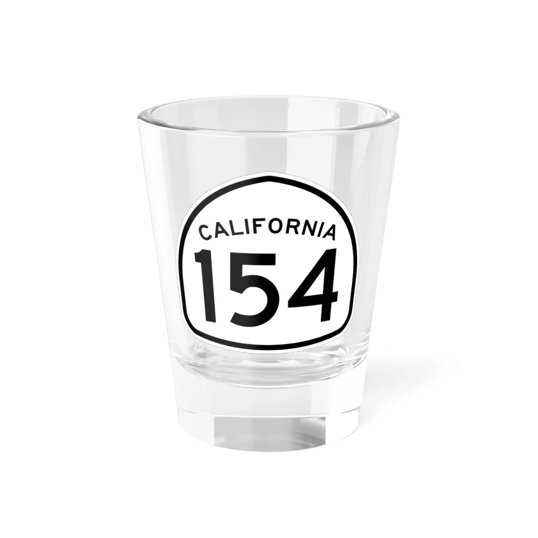 California 154 1957 (California) (Road Sign) Shot Glass 1.5oz 1.5oz - Go Mug Yourself