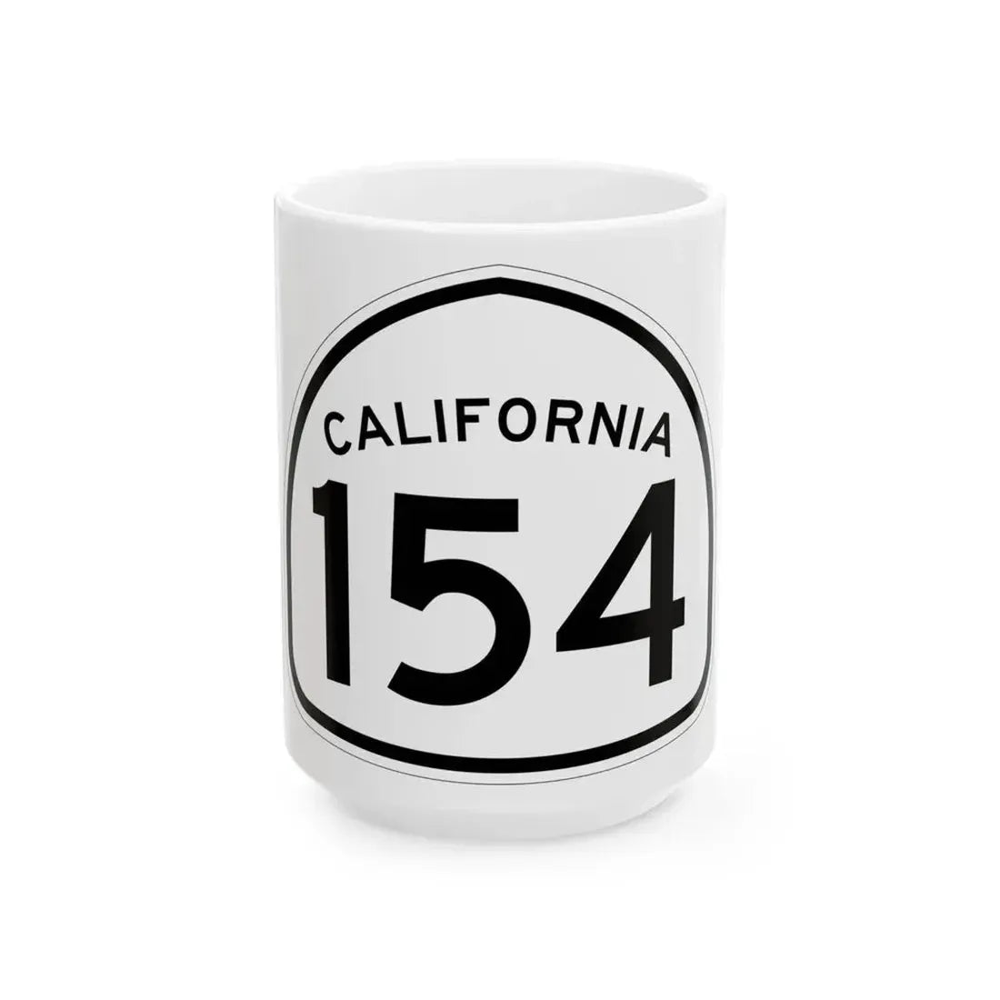 California 154 1957 (California) (Road Sign) White Coffee Mug 15oz - Go Mug Yourself