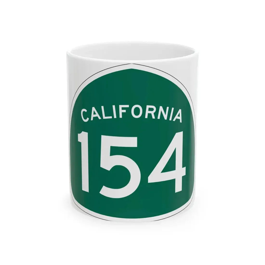 California 154 (California) (Road Sign) White Coffee Mug 11oz - Go Mug Yourself