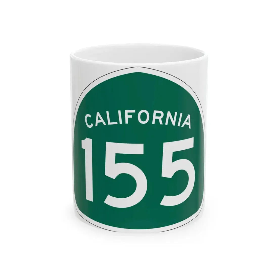 California 155 (California) (Road Sign) White Coffee Mug 11oz - Go Mug Yourself