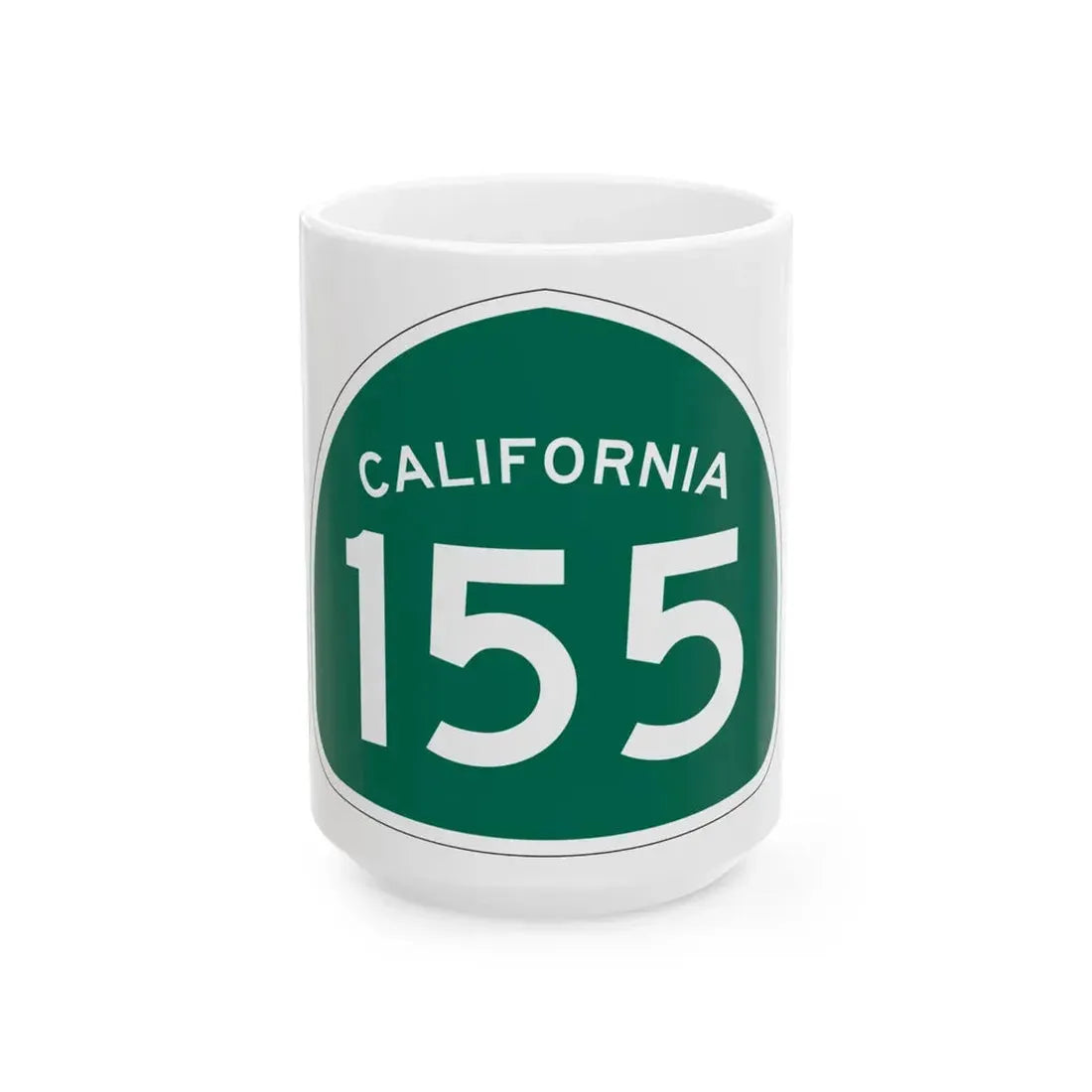 California 155 (California) (Road Sign) White Coffee Mug 15oz - Go Mug Yourself