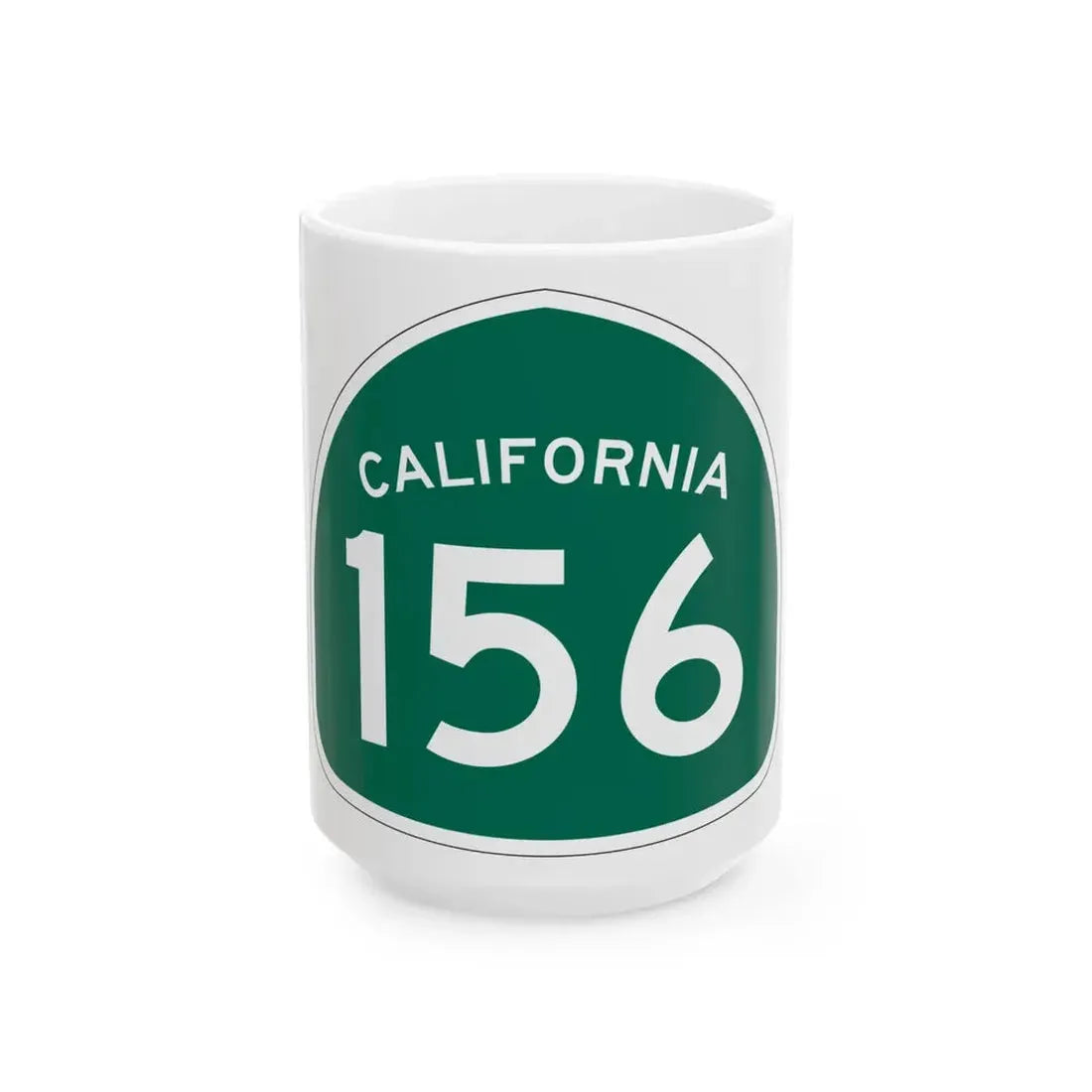 California 156 (California) (Road Sign) White Coffee Mug 15oz - Go Mug Yourself