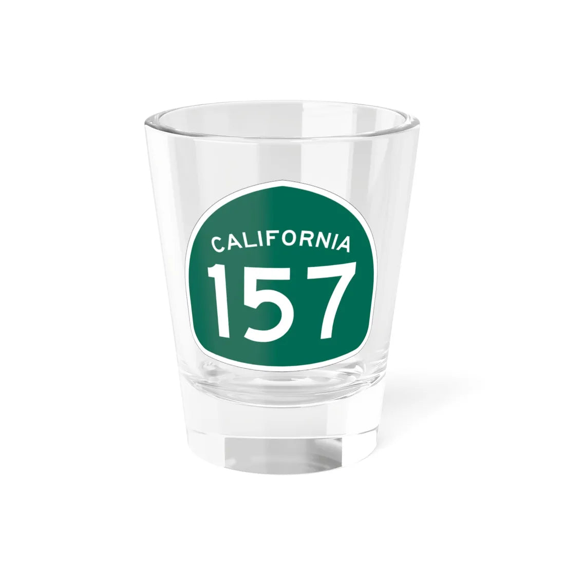 California 157 (California) (Road Sign) Shot Glass 1.5oz 1.5oz - Go Mug Yourself