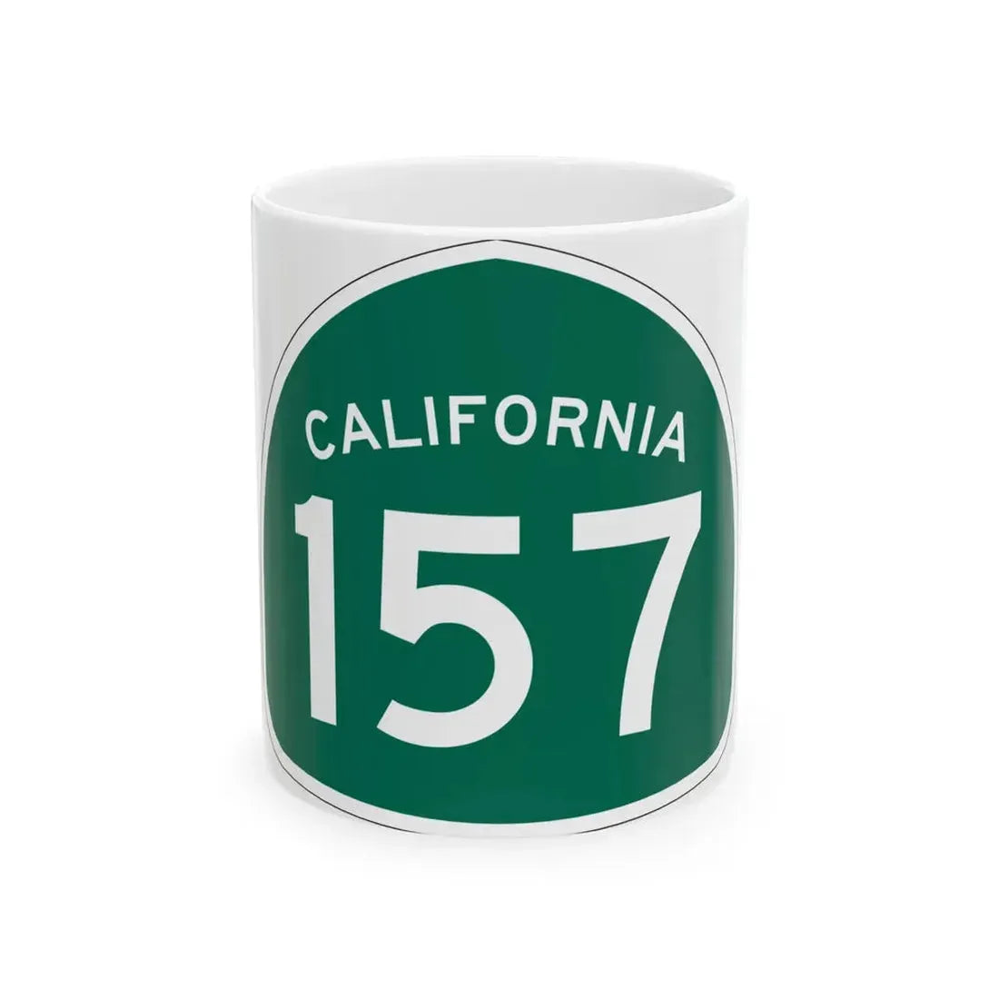 California 157 (California) (Road Sign) White Coffee Mug 11oz - Go Mug Yourself