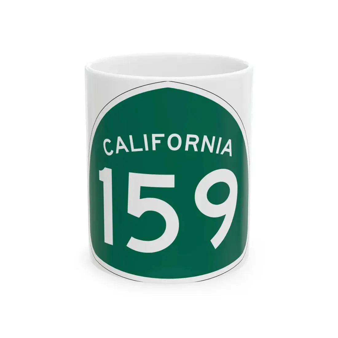 California 159 (California) (Road Sign) White Coffee Mug 11oz - Go Mug Yourself