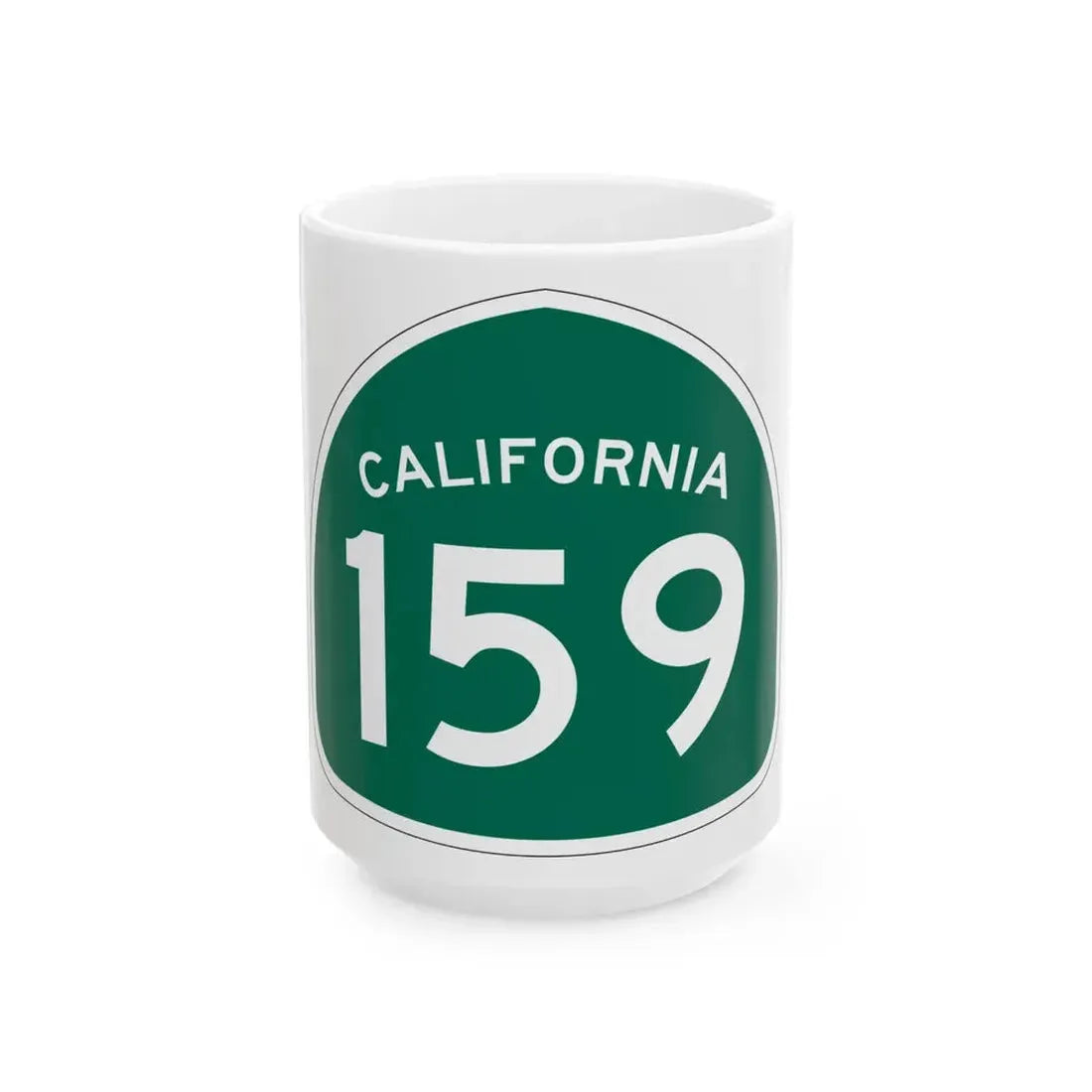 California 159 (California) (Road Sign) White Coffee Mug 15oz - Go Mug Yourself