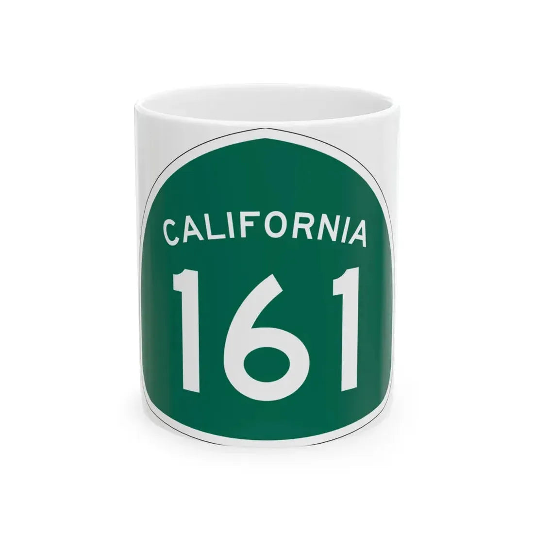 California 161 (California) (Road Sign) White Coffee Mug 11oz - Go Mug Yourself