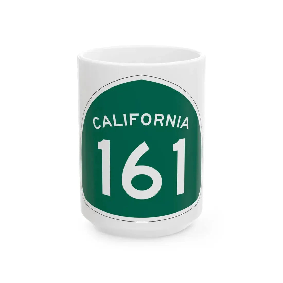 California 161 (California) (Road Sign) White Coffee Mug 15oz - Go Mug Yourself