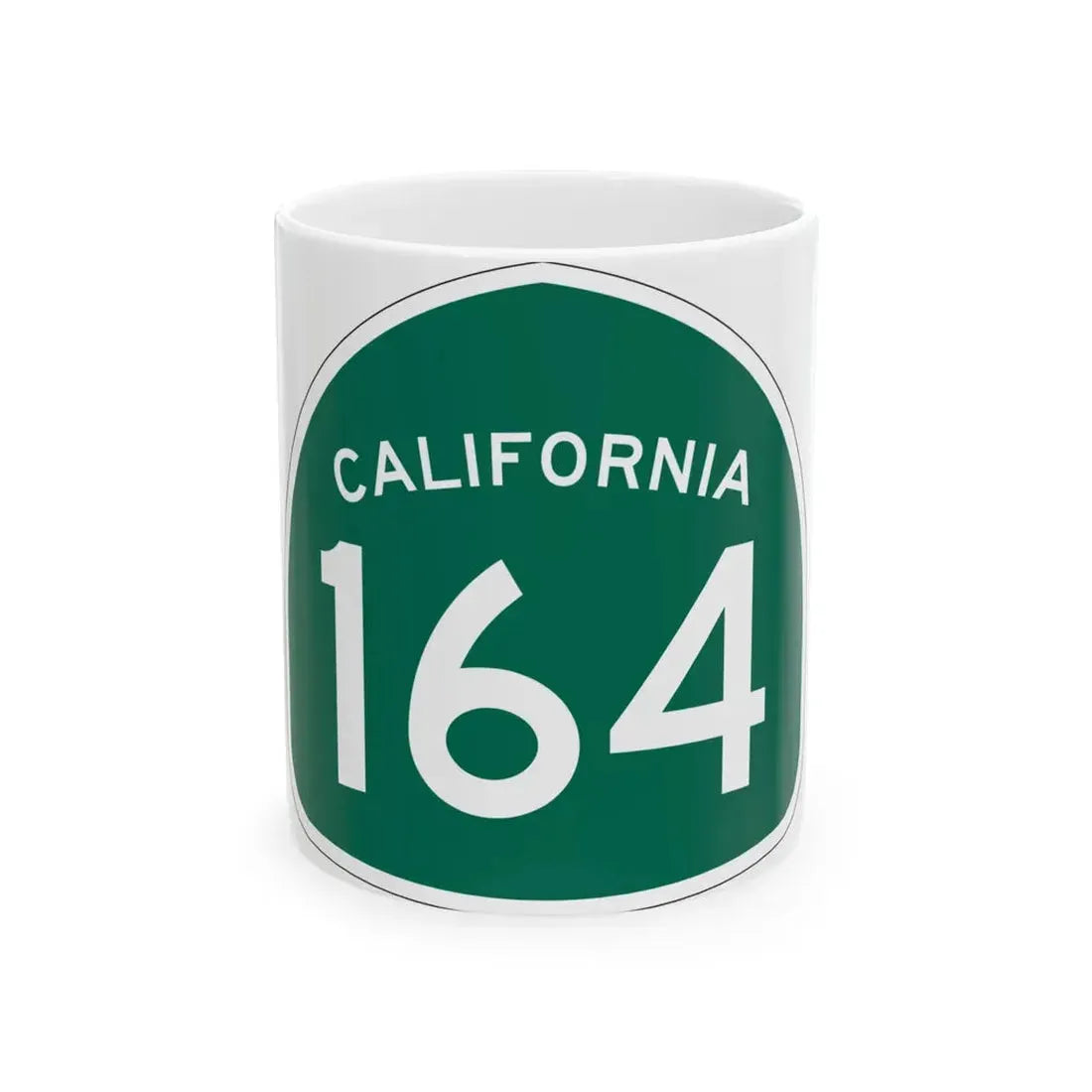 California 164 (California) (Road Sign) White Coffee Mug 11oz - Go Mug Yourself