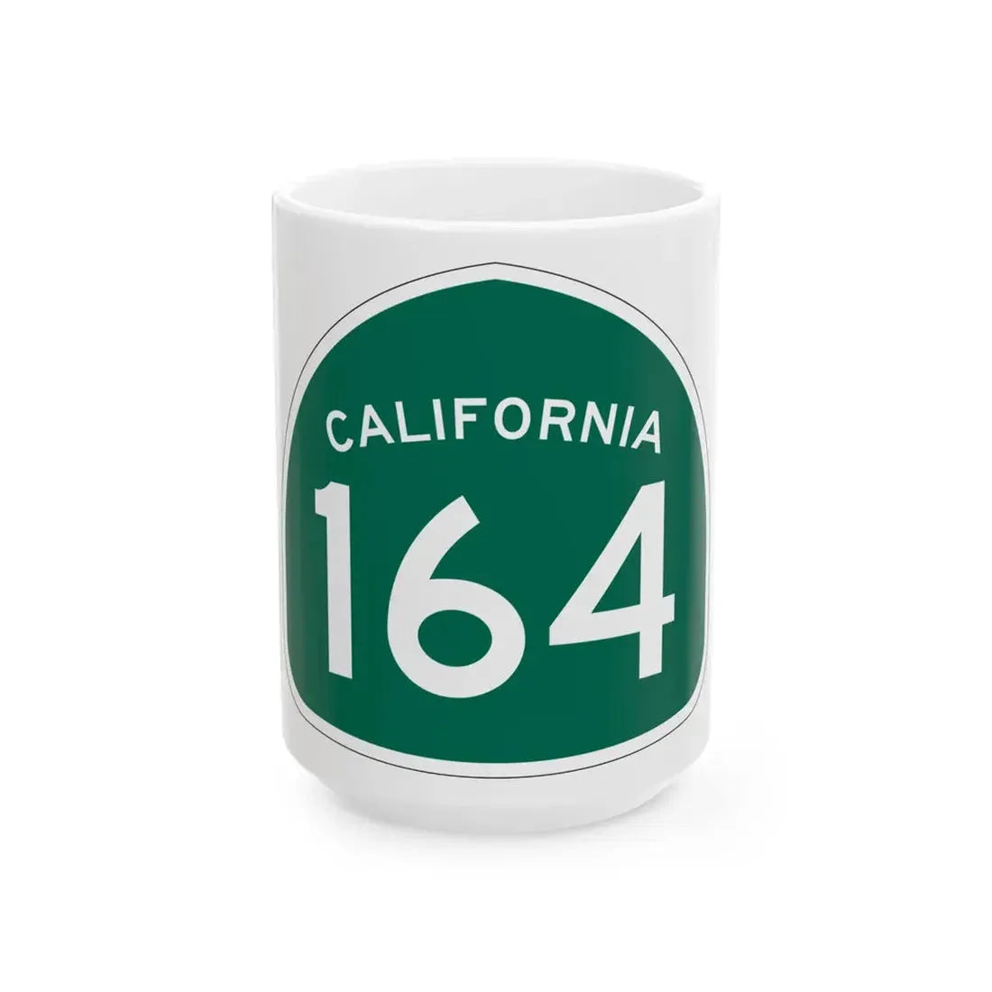 California 164 (California) (Road Sign) White Coffee Mug 15oz - Go Mug Yourself