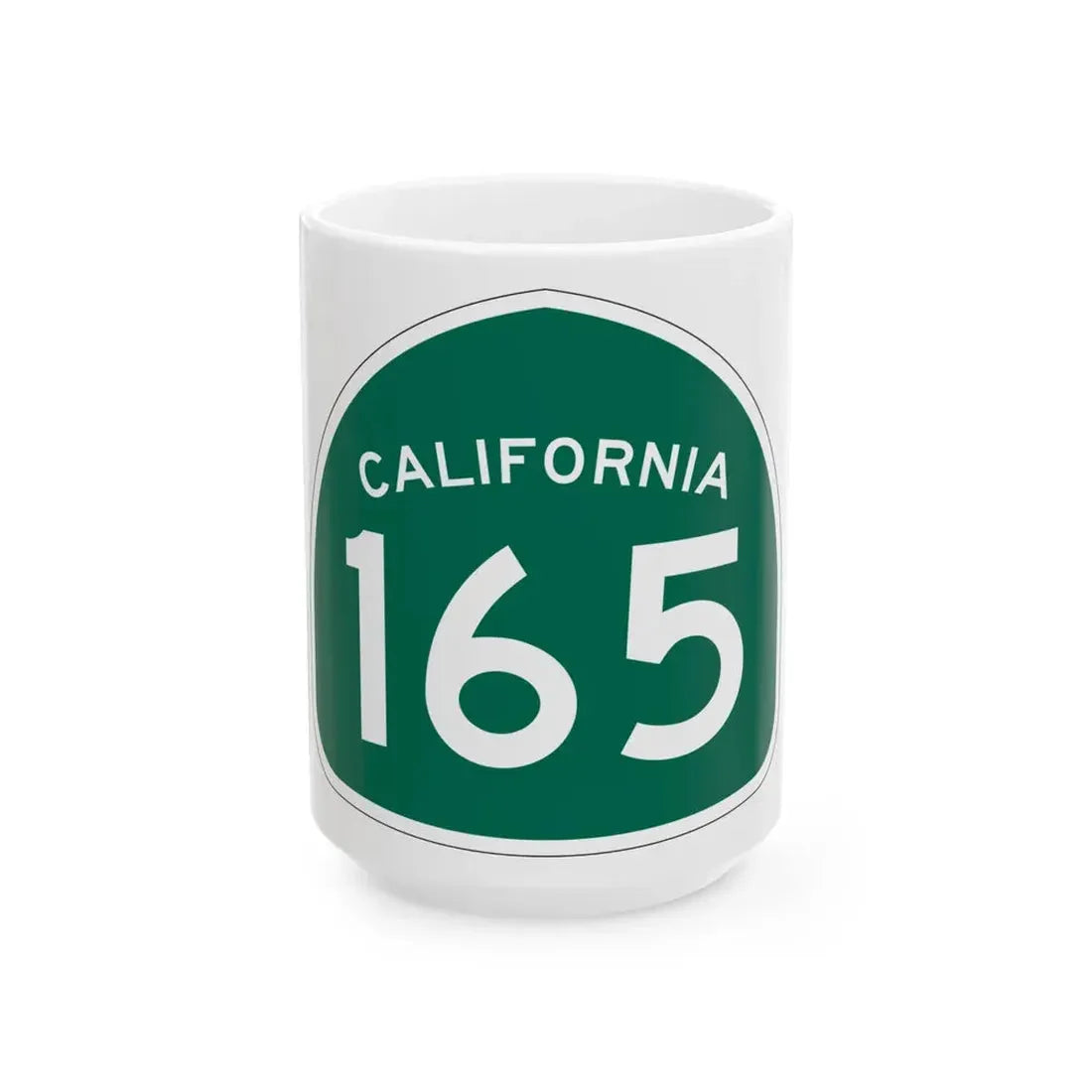 California 165 (California) (Road Sign) White Coffee Mug 15oz - Go Mug Yourself
