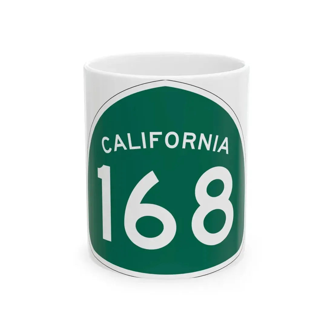 California 168 (California) (Road Sign) White Coffee Mug 11oz - Go Mug Yourself