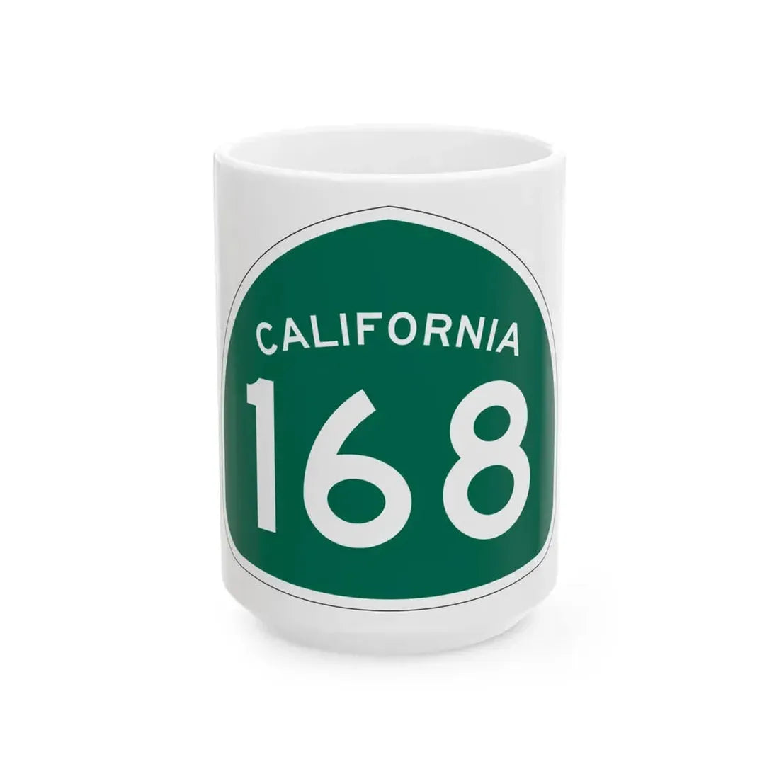 California 168 (California) (Road Sign) White Coffee Mug 15oz - Go Mug Yourself