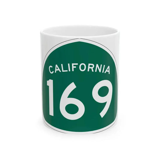 California 169 (California) (Road Sign) White Coffee Mug 11oz - Go Mug Yourself