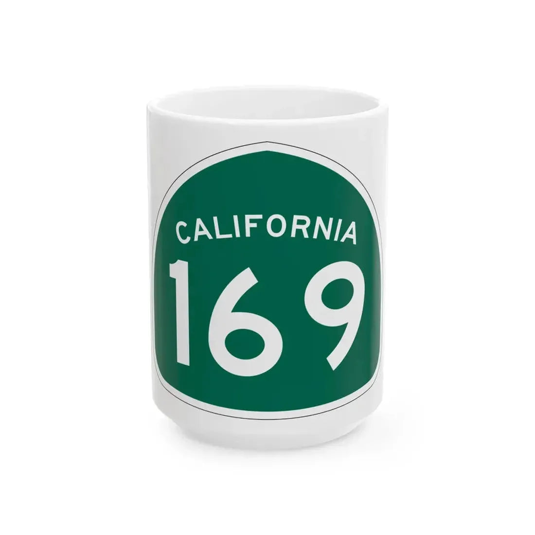 California 169 (California) (Road Sign) White Coffee Mug 15oz - Go Mug Yourself