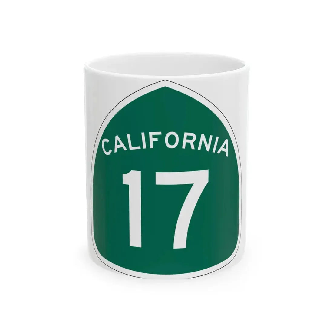 California 17 (California) (Road Sign) White Coffee Mug 11oz - Go Mug Yourself