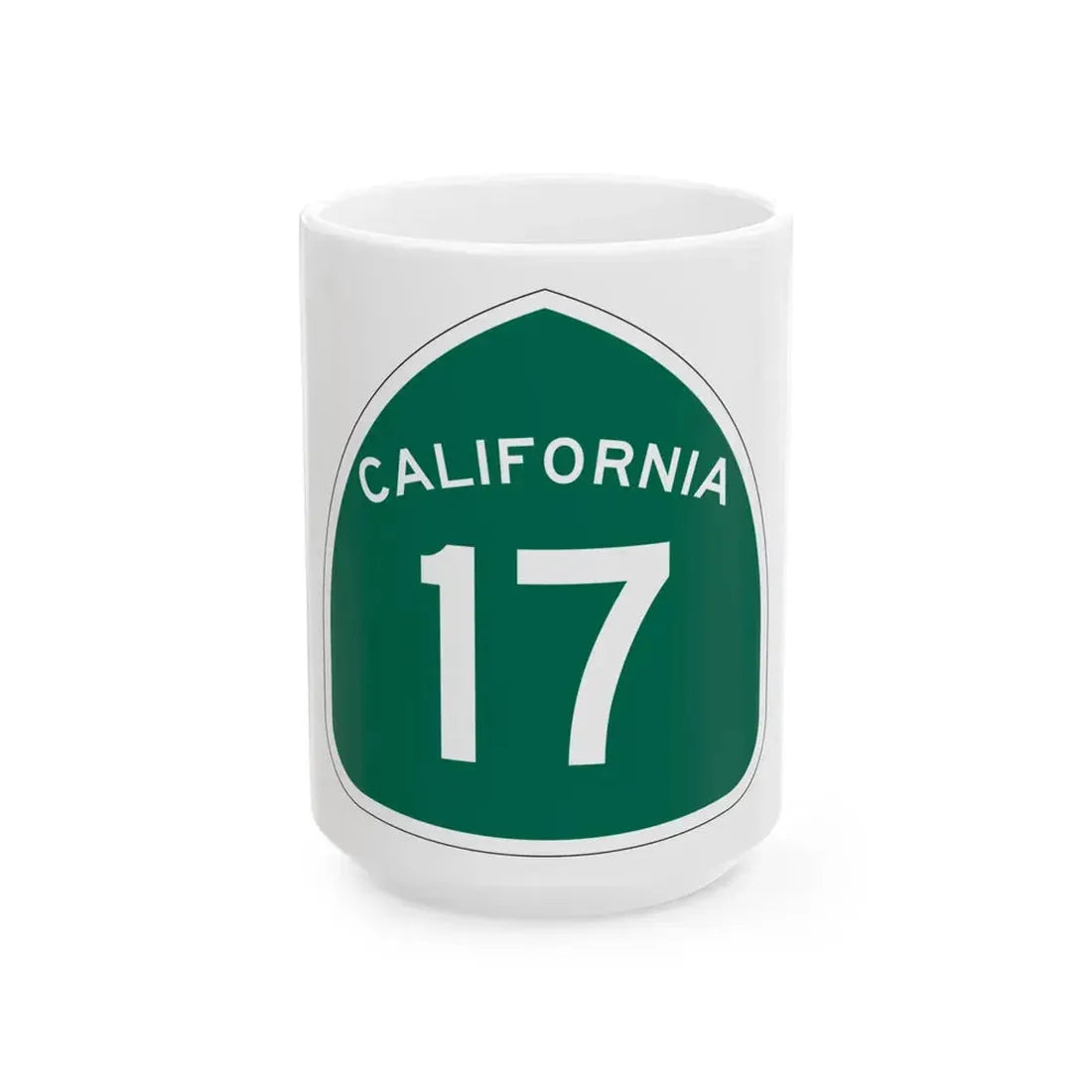 California 17 (California) (Road Sign) White Coffee Mug 15oz - Go Mug Yourself