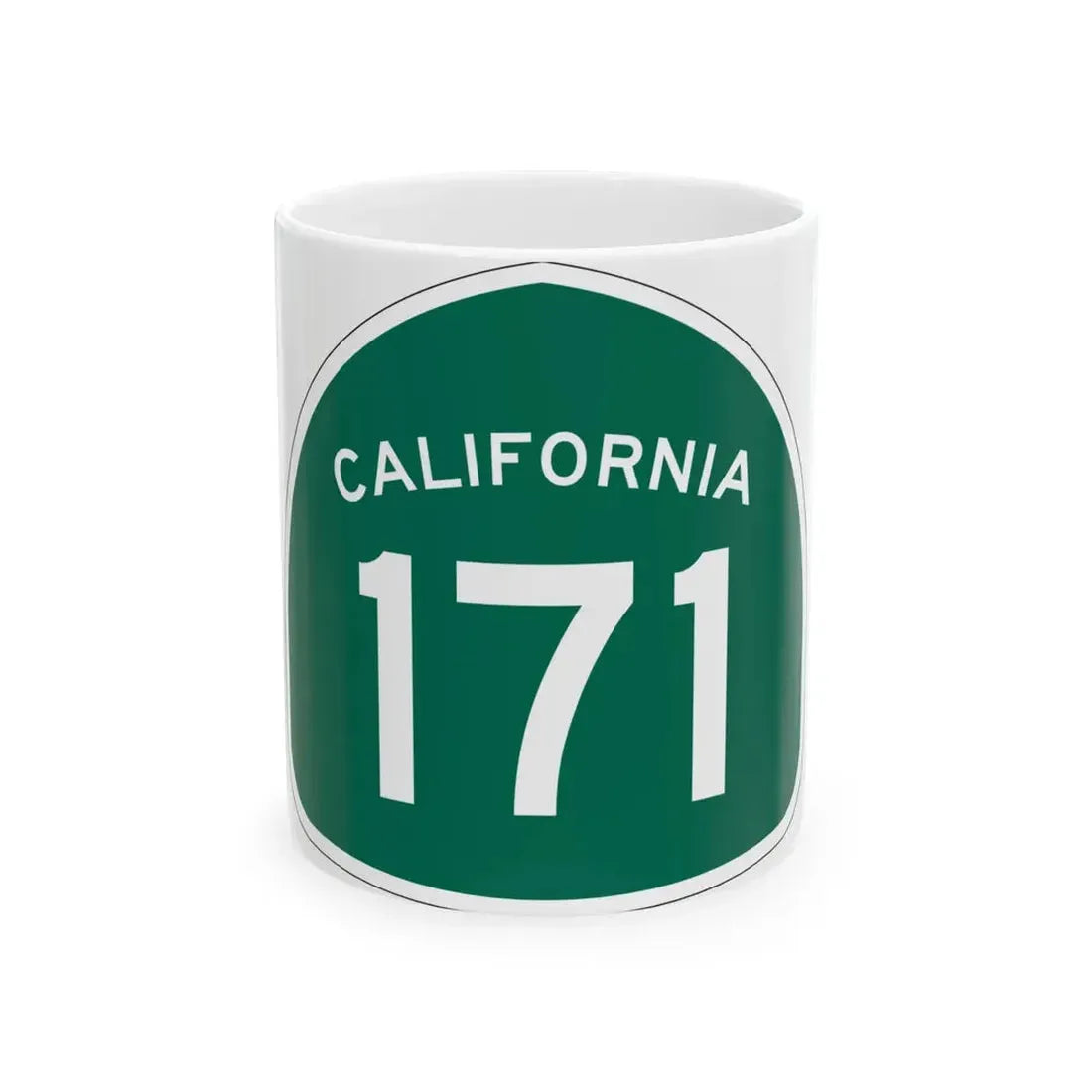 California 171 (California) (Road Sign) White Coffee Mug 11oz - Go Mug Yourself