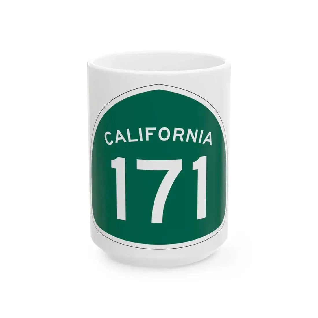 California 171 (California) (Road Sign) White Coffee Mug 15oz - Go Mug Yourself