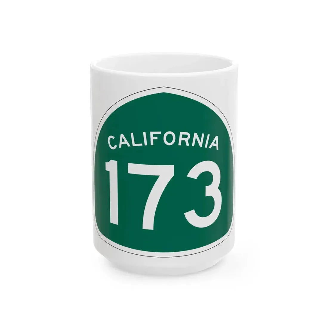 California 173 (California) (Road Sign) White Coffee Mug 15oz - Go Mug Yourself