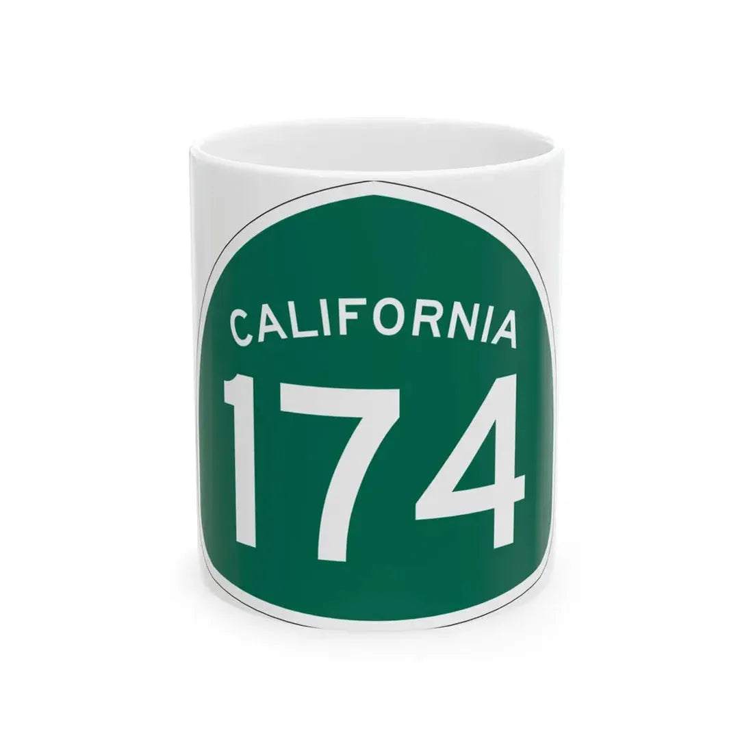 California 174 (California) (Road Sign) White Coffee Mug 11oz - Go Mug Yourself