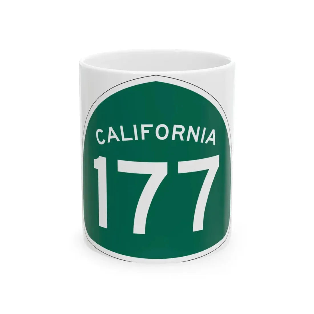 California 177 (California) (Road Sign) White Coffee Mug 11oz - Go Mug Yourself