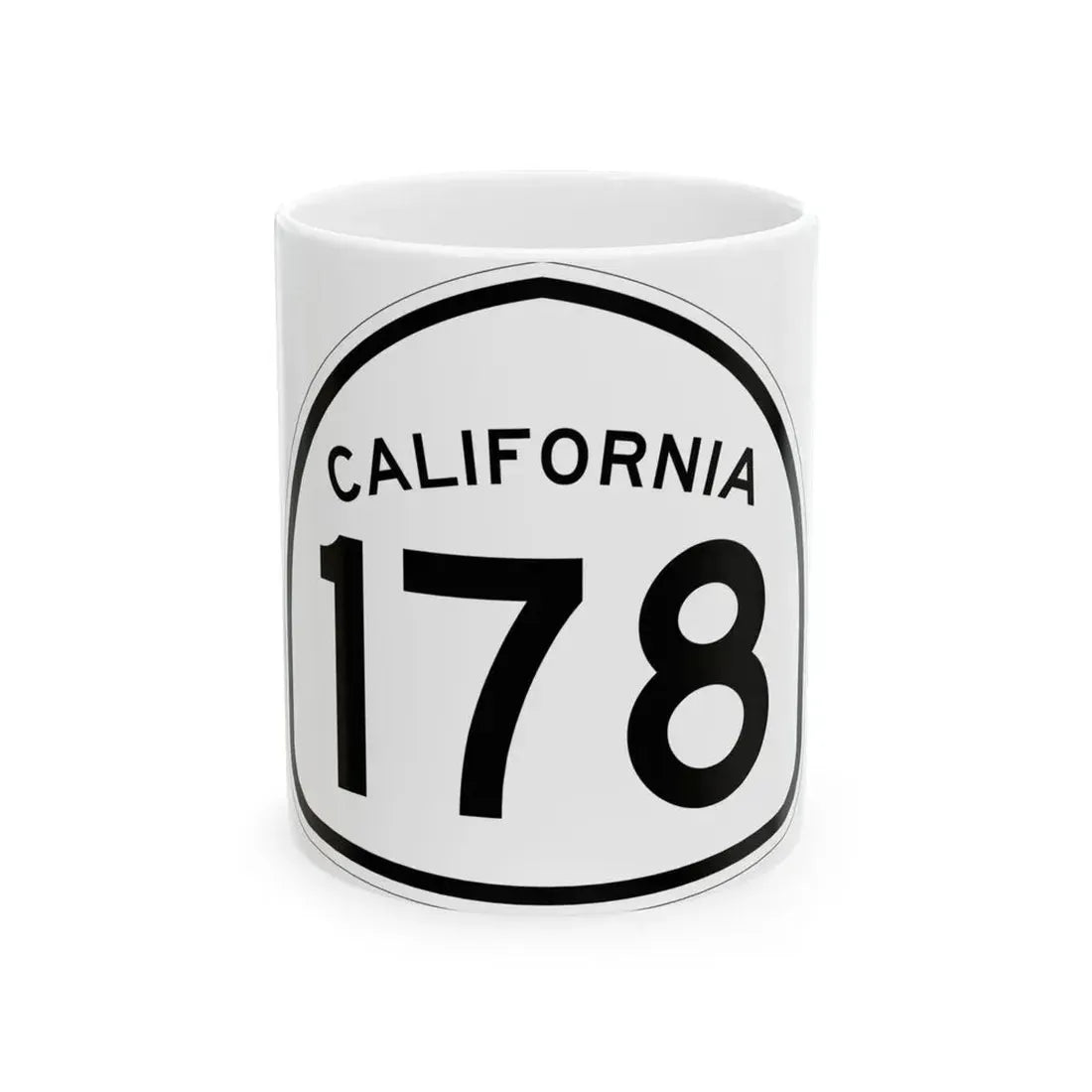 California 178 1957 (California) (Road Sign) White Coffee Mug 11oz - Go Mug Yourself