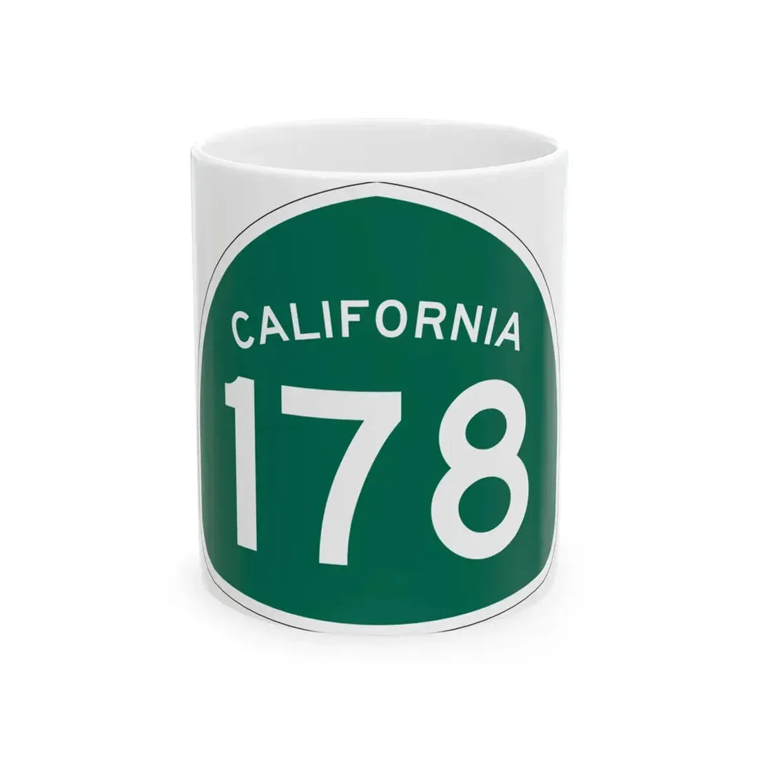 California 178 (California) (Road Sign) White Coffee Mug 11oz - Go Mug Yourself