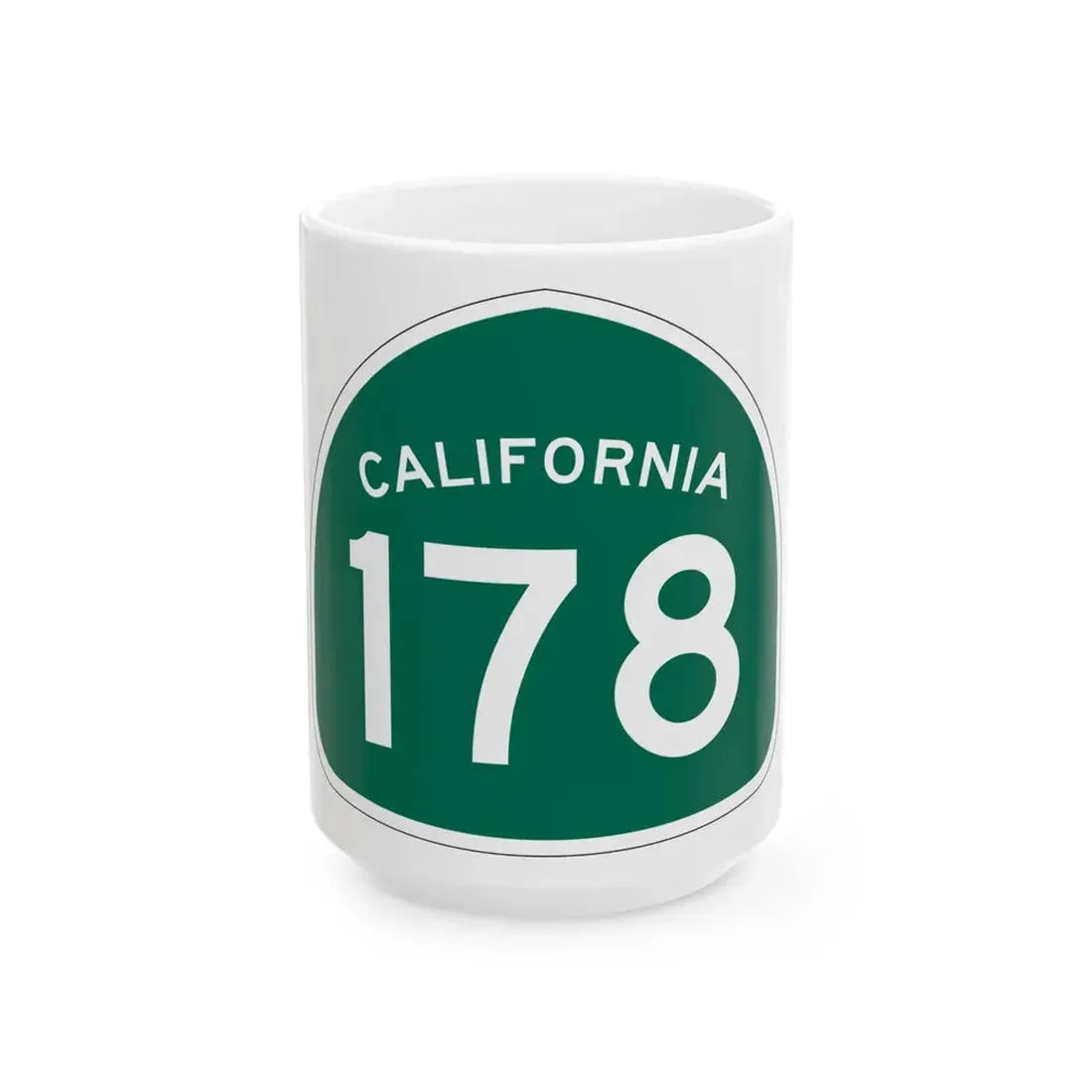 California 178 (California) (Road Sign) White Coffee Mug 15oz - Go Mug Yourself