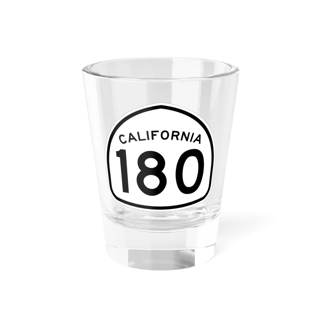 California 180 1957 (California) (Road Sign) Shot Glass 1.5oz 1.5oz - Go Mug Yourself